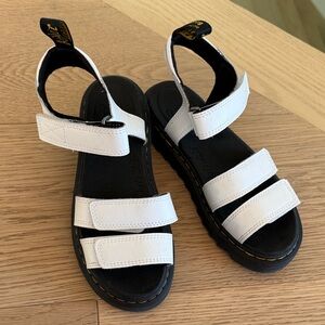 Dr. Martens Kids White Strap Sandals